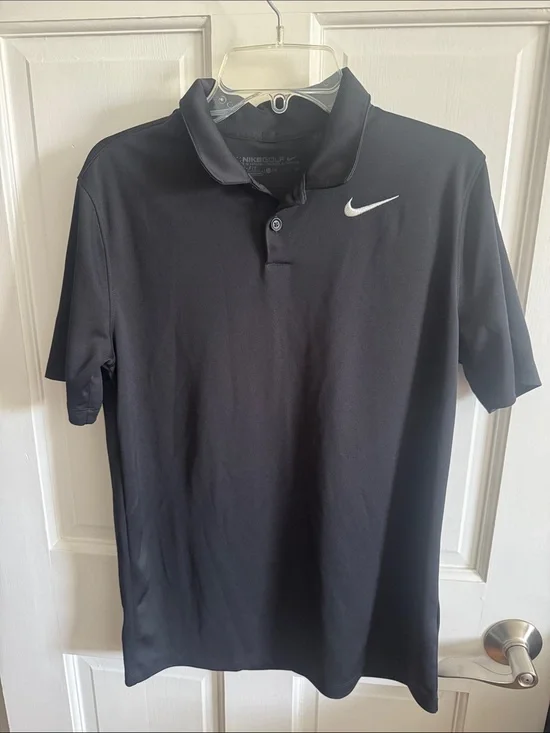 Nike Boy’s Black Polo with White Swoosh