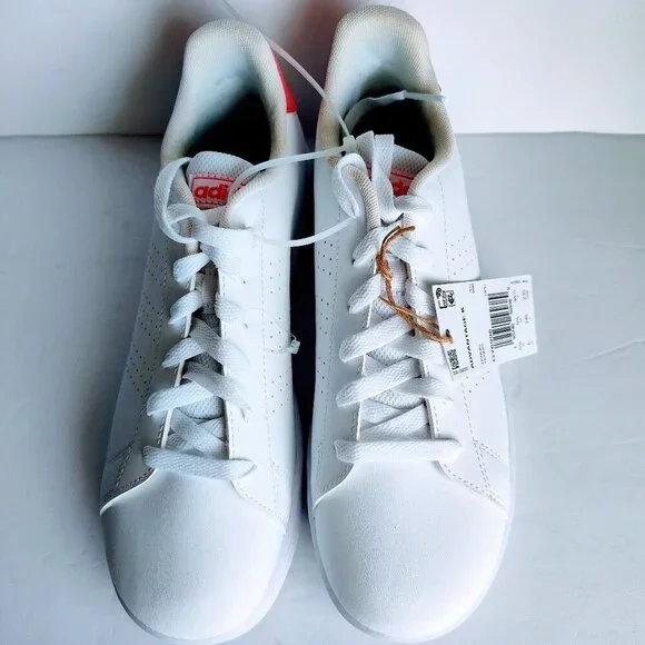 Ladies SZ 6 Adidas White Advantage Tennis Sneaker