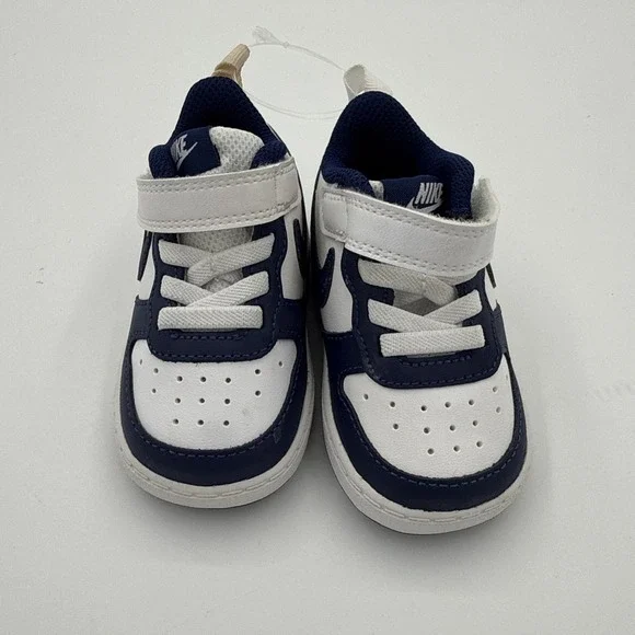Nike Court Borough Low 2 Shoes Toddler 4C Blue & White