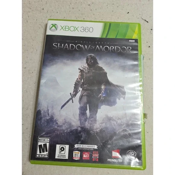 Middle-earth Shadow of Mordor Xbox 360 Complete 2-Disc Set RPG Action Game