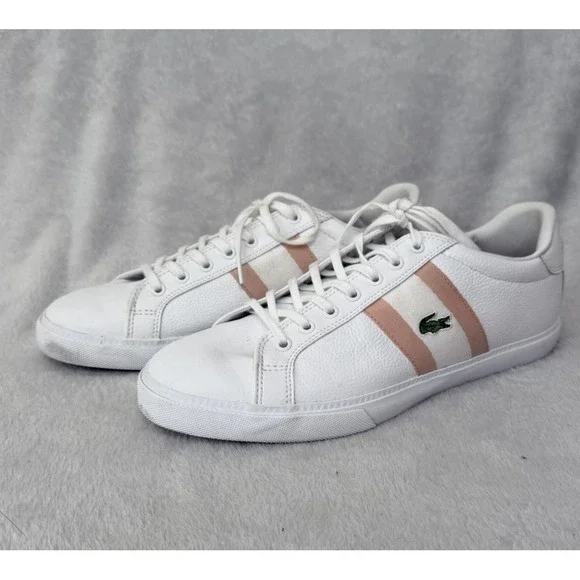 Lacoste  Womens Grad Vulc 120 1 P Shoes | White/Light Pink SZ 10