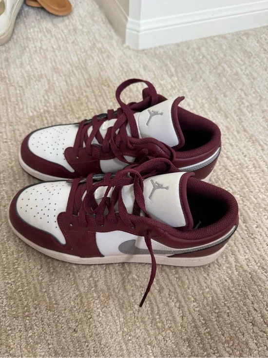 Nike Air Jordan Low Maroon White Sneakers