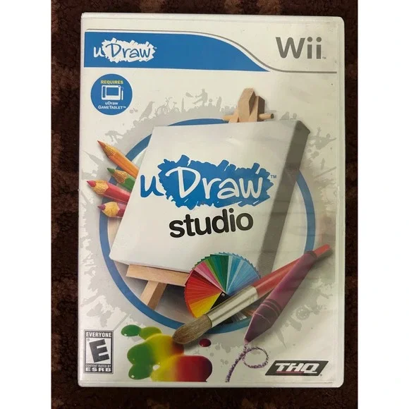uDraw Studio Nintendo Wii THQ Art Game with‎ Case and Manual RVL P SUWE