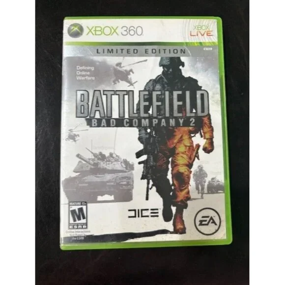 Battlefield Bad Company 2 Xbox 360 Limited Edition With‎ Case & Manual