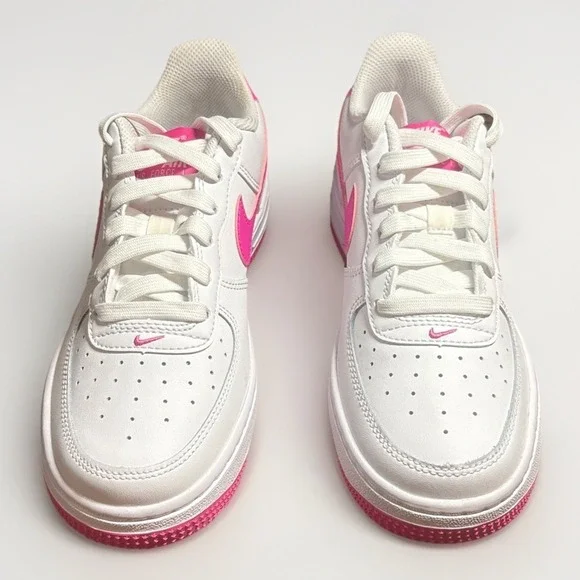 *NEW* Youth Grade-School Nike Air Force 1 White / Laser Fuchsia  (FV5948 102) 👍