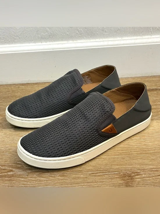 OluKai Pehuea Women's Slip-On Sneakers Gray US 9.5 EU 39.5   Excellent Condition