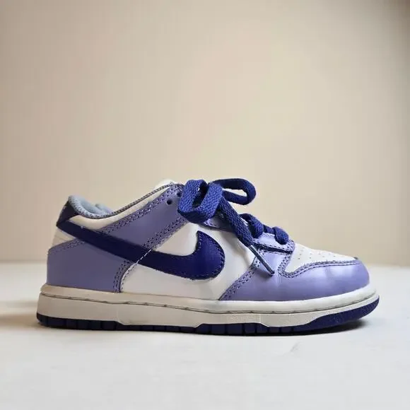 Nike Dunk Low Blueberry PS Size 12C DZ4457-100 White Light Thistle