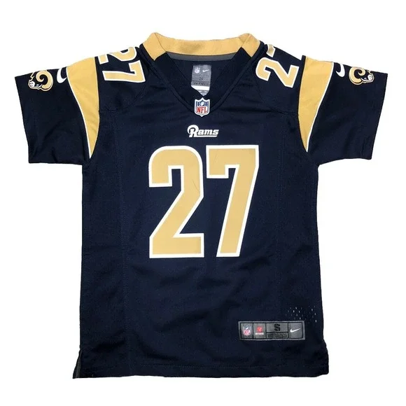 Nike NFL Los‎ Angeles Rams Jersey #27 Quintin Mikell Kids Youth S 8 Navy