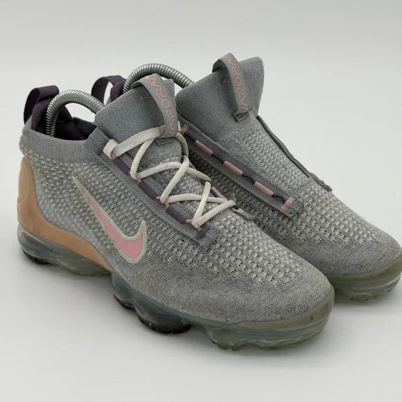 Nike Air VaporMax 2021 FK Kids Grey Pink Purple‎ Sneakers DB1550-007 Size 5.5Y