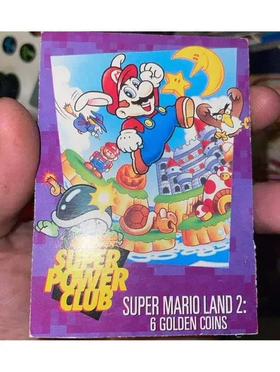 1992 NINTENDO POWER MAGAZINE SUPER CLUB MARIO LAND 2 CARD #39 VIDEO GAME