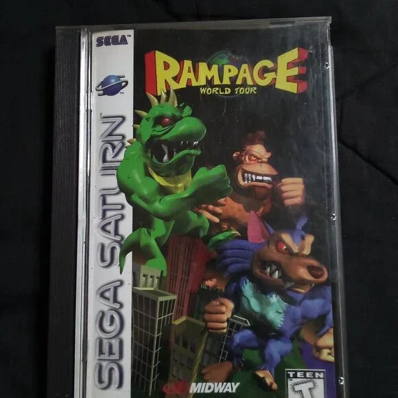 Rampage World Tour Sega Saturn Game CIB Registration Card