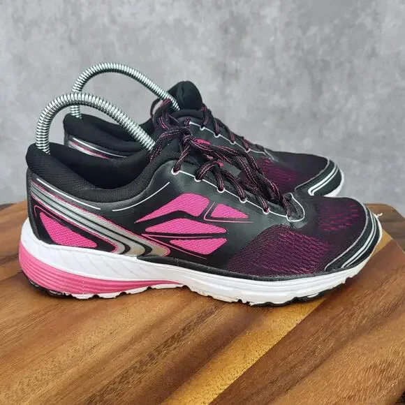 Avia ‎ Running Shoes Womens 8.5 Black Pink Arch Support Sneakers Trainers