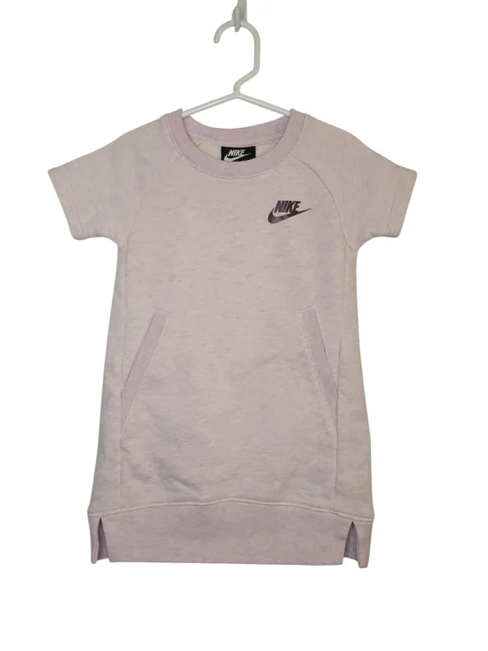 Nike Light Pink Short Sleeve Sweatshirt Dress