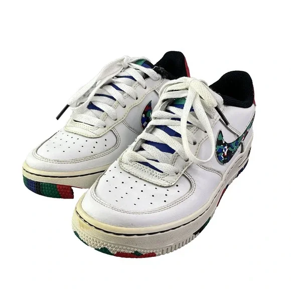 Nike Air Force 1 Crayon Youth 4.5 White Leather Sportswear Basketball‎ Retro