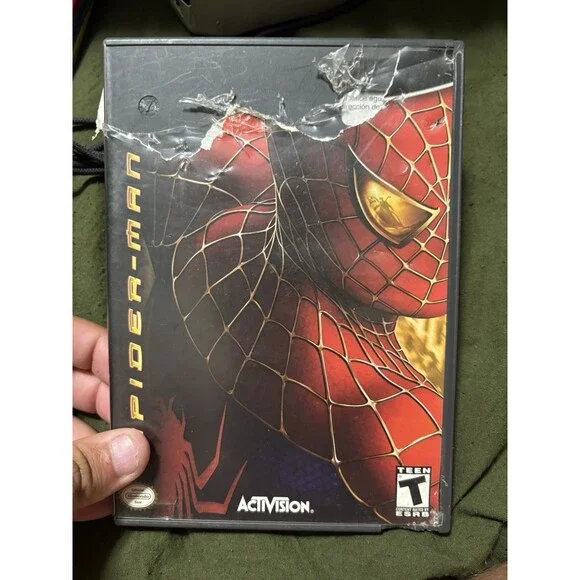 Spider-Man 2 (Nintendo GameCube, 2004) - Tested Game Disc / DAMAGED ARTWORK