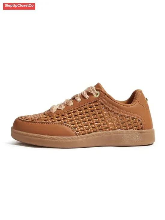 Women's Fashion Tennis Sneakers Retro Casual Walking Shoes with Dual Laces