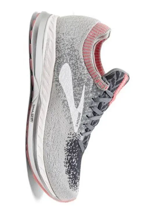 Brooks Womens Bedlam 1202721B137 Gray Running Shoes Lace Up Low Top Size 7.5