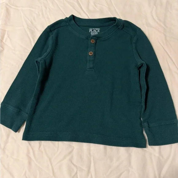 The Children's Place Teal Long-Sleeve Henley Top