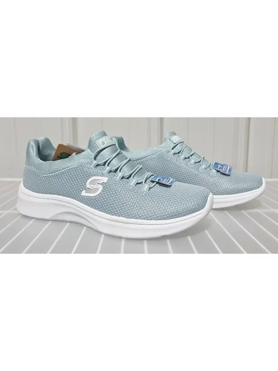 Skechers S Sport Rummie 2.0 Sage Green & White Athletic Sneakers -- Women's 9