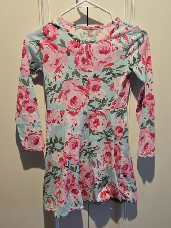 The Children's Place Pink Floral Long-Sleeve Kids Dress