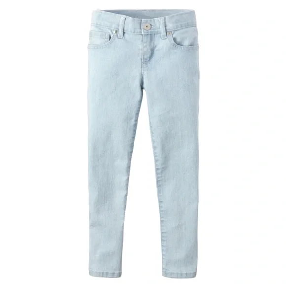 The Children's Place Girls Super Skinny Jeans Sky Wash Adjustable Waist Size 12