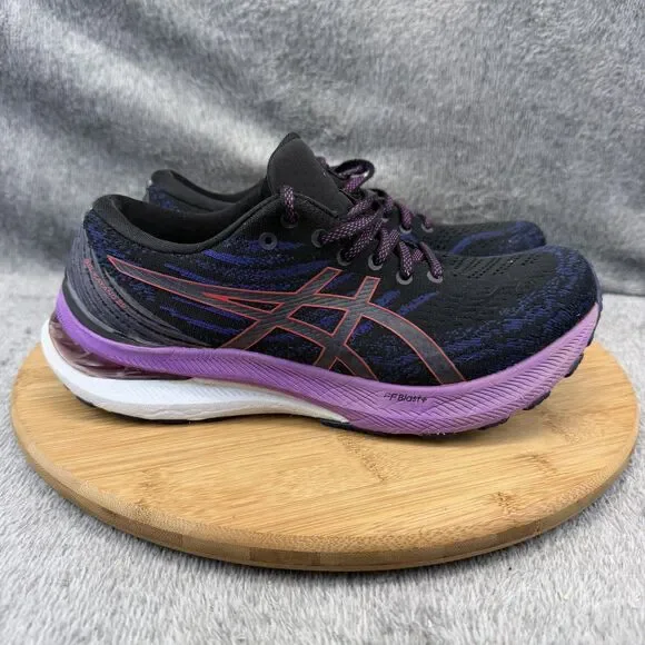 ASICS GEL-Kayano 29 Shoes Womens Size 8 Black Purple Running Sneakers 1012B272