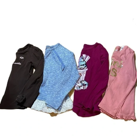 5T Long Sleeve Shirt Bundle Mini Boss Garanimals Hot Chocolate Children’s Place