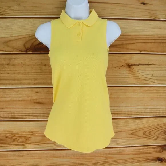 The Children's‎ Place Tank Top Collared Girls Size 10 Bright Yellow Stretch NWT