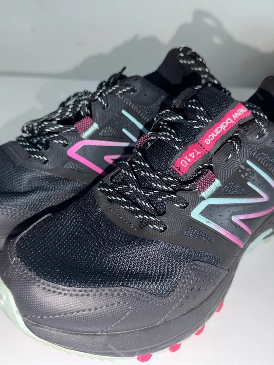 New Balance Black Sneakers with Hot Pink & Mint Accents