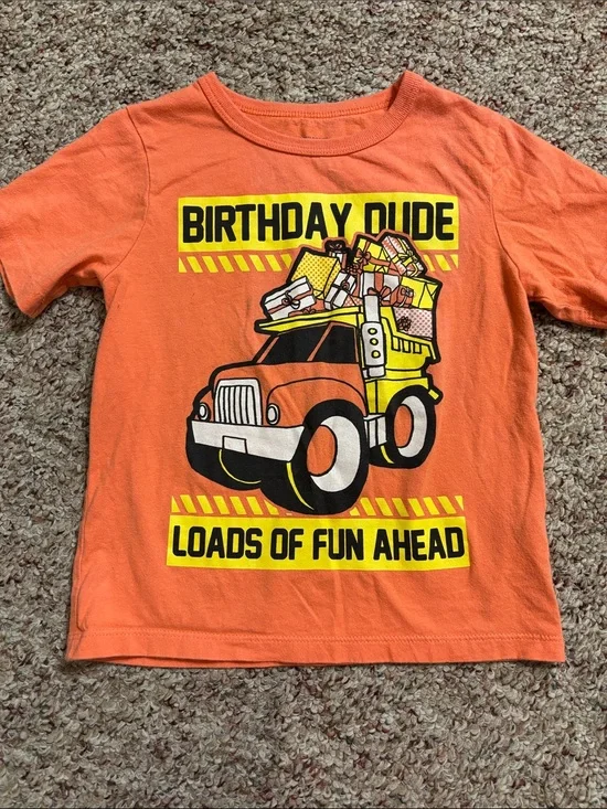 Birthday Dude Orange Kids Tee - Loads of Fun Ahead