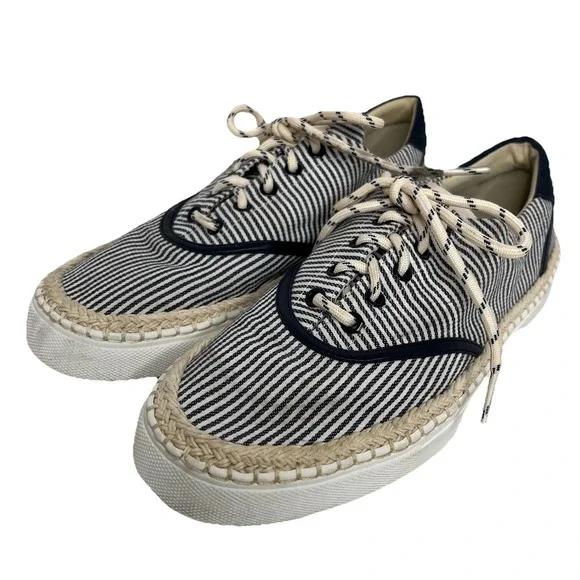 Kate Spade Women Boat Party Espadrille Sneakers Size US 9  Blazer Blue Striped