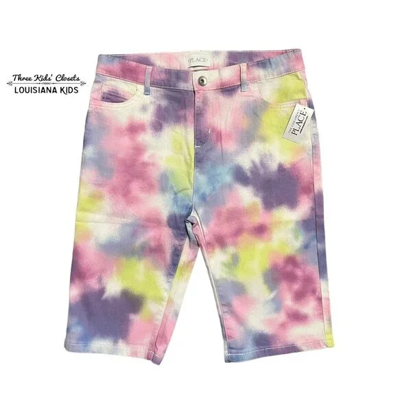 NEW Children's Place Sz 16 Tie-Dye Shorts