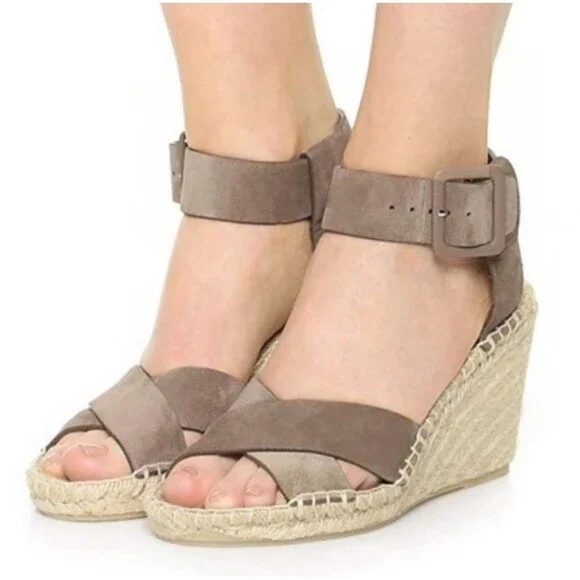 Vince Stefania Sport Suede Taupe Ankle Strap 3