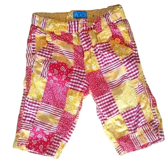 Children's Place‎ Girls Patchwork Long Shorts Size 8