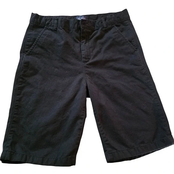 The Children's Place Black Chino Shorts Size 16 School Uniform Casual‎ Preppy