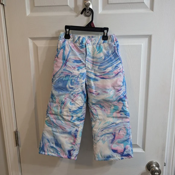 The Childrens Place Snow Pants Girls ‎ Blue & Pink Tie Dye Insulated - Size 4