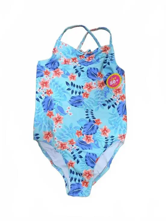The Children’s Place Girls Standard One Piece Swimsuit Tropical Aqua Large