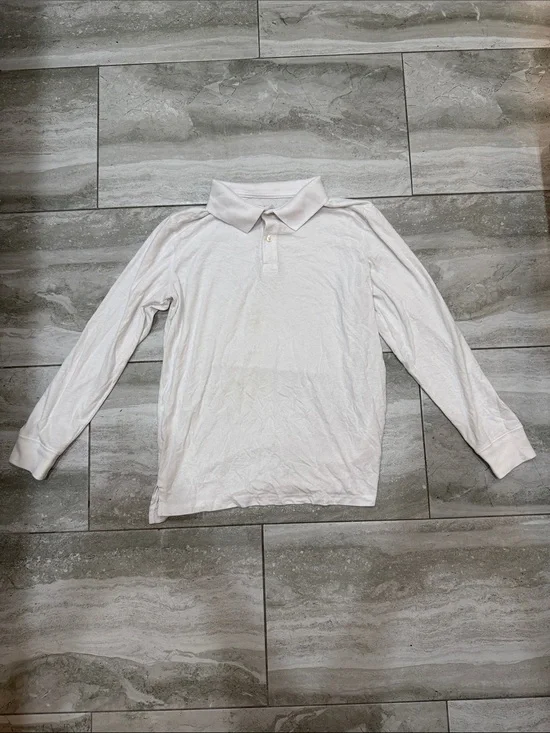 The Children's Place White Long-Sleeve Polo Shirt