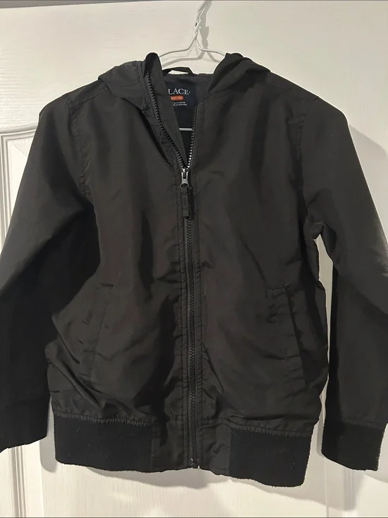 The Children's Place Black Hooded Zip-Up Puffer Jacket