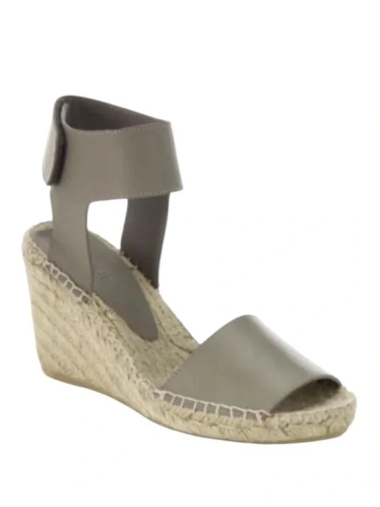 VINCE Sophie Leather Wedge Espadrille Sandals