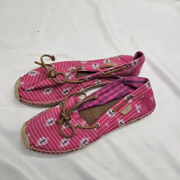 Sperry Women's Pink Native Print Espadrille Sandal Size‎ 8M