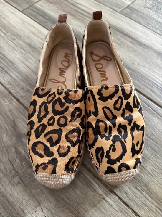 Sam Edelman Leopard-Print Espadrilles in Tan and Black