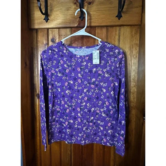 Girls‎ The Children's Place Purple Floral Print Long Sleeve Top Shirts Lot