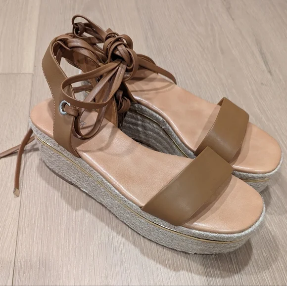 Women's Tan and Brown Espadrille Sandals