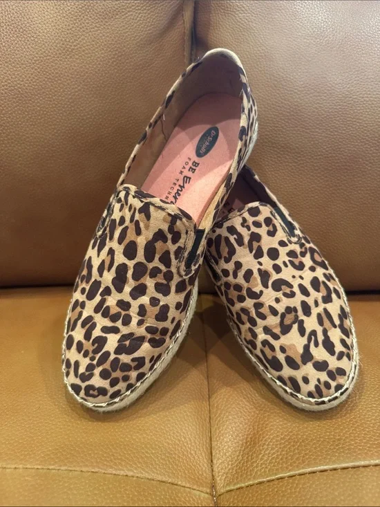 Dr. Scholl's Leopard Espadrille Slip-Ons - Tan & Brown