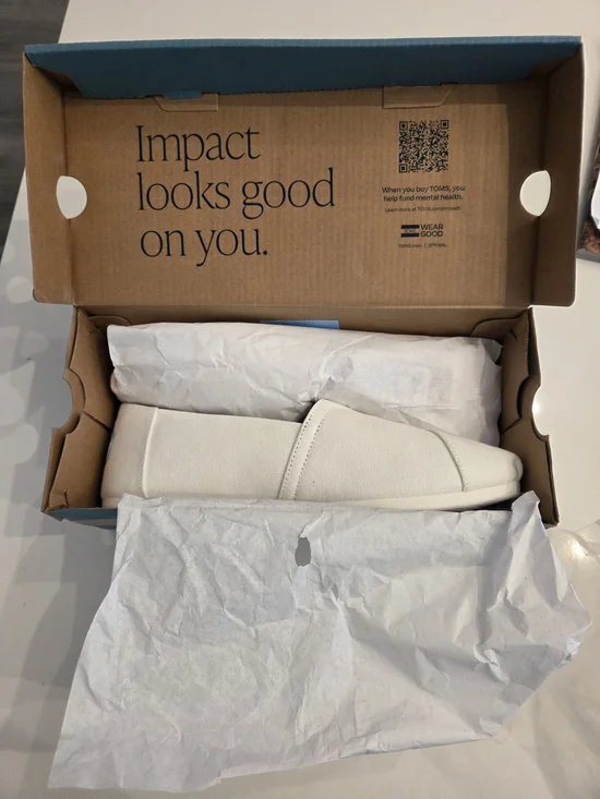 Brand New TOMS Alpargata Classic in White