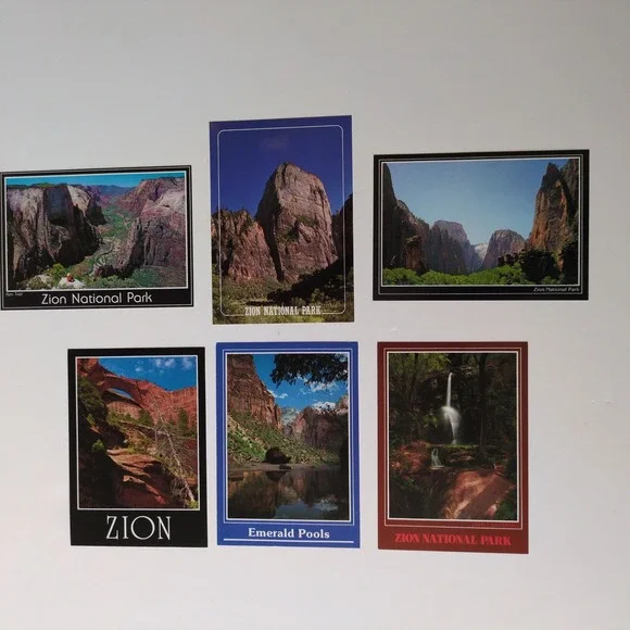 Vtg 80s Zion National Park Postcards Nature Mountains Set of 6 National‎ Parks