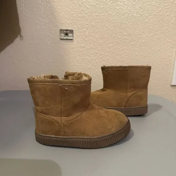 Cat & Jack Toddler Girl Tan Ankle Booties Size 7