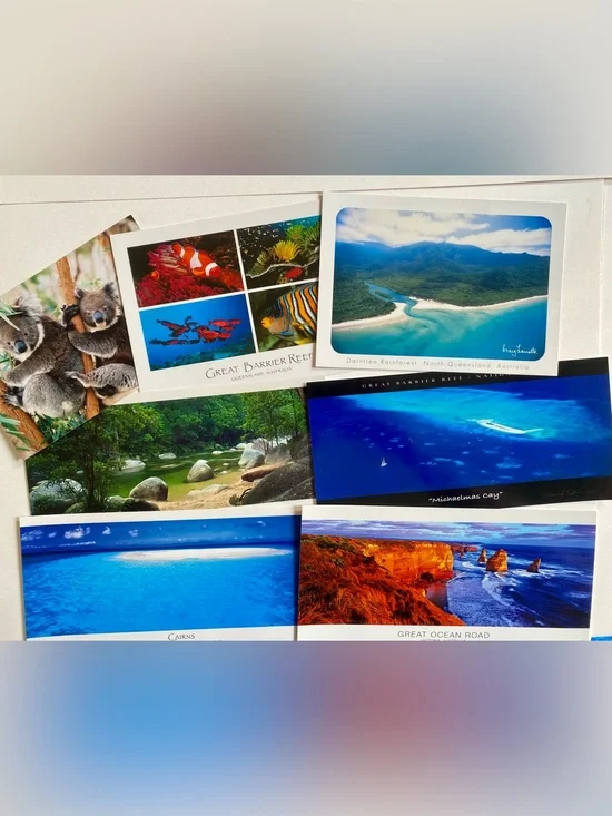 Assorted Australian Travel Postcards - 7 Australia Nature Scenery Cards New
