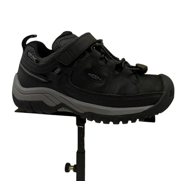 KEEN Targhee Low Toddler Boys Slip-on Waterproof Hiking Shoes Size 10 Black Gray